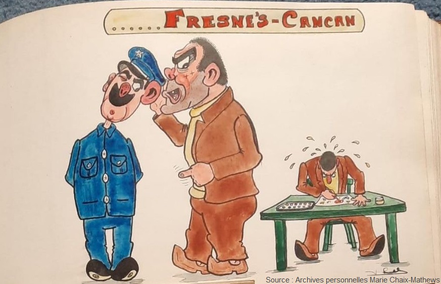 Albert Beugras caricaturé par son co-détenu à Fresnes